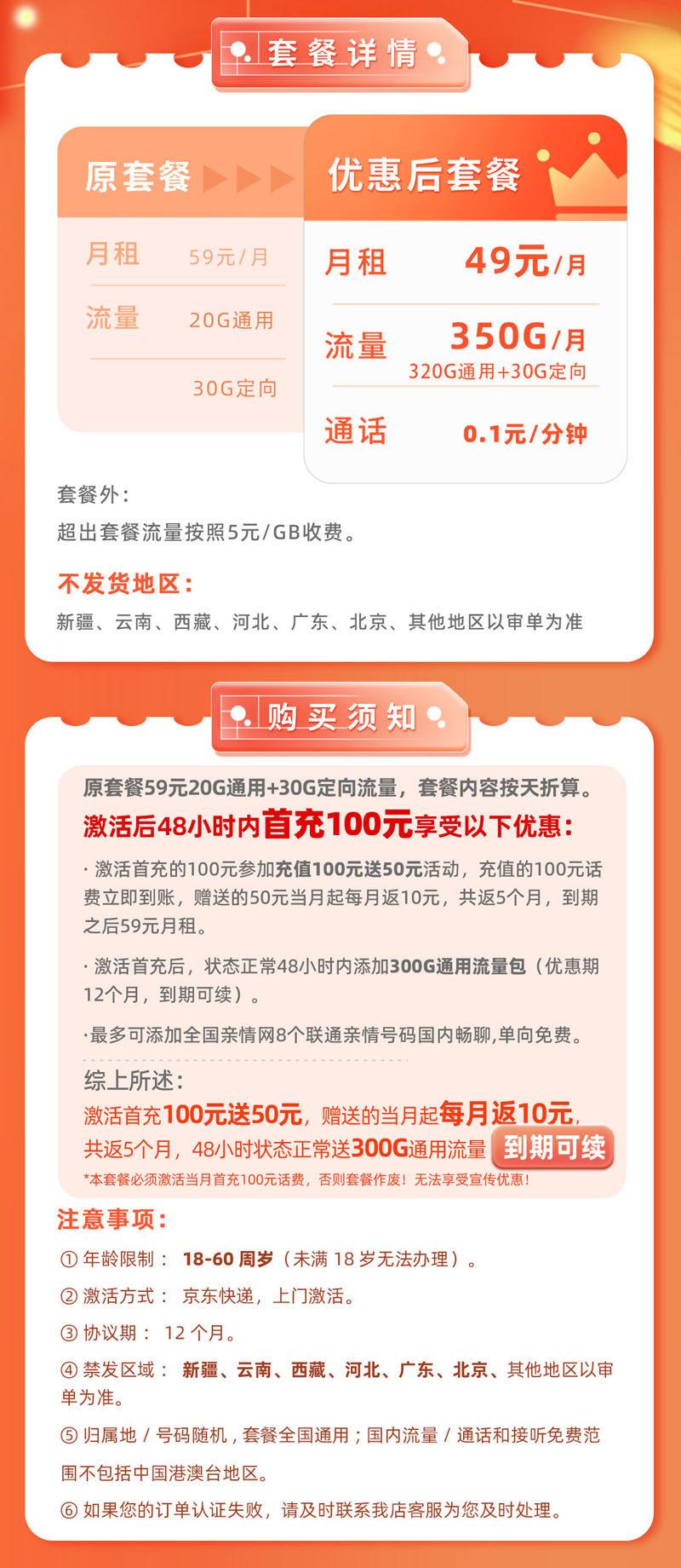 联通达圣卡49元/月享320G通用+30G定向  第2张