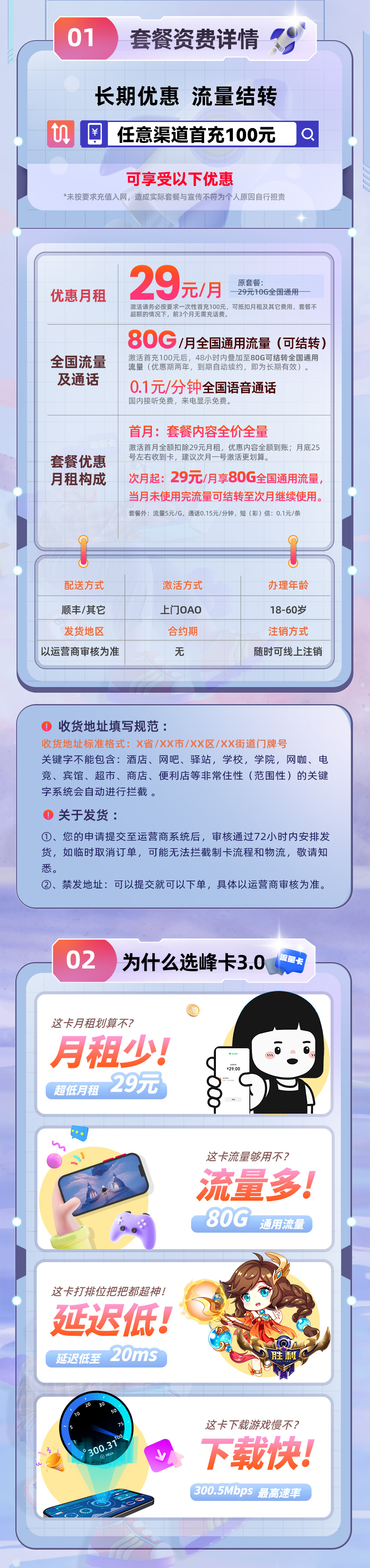 联通峰卡29元/月享80G可结转通用流量  第2张