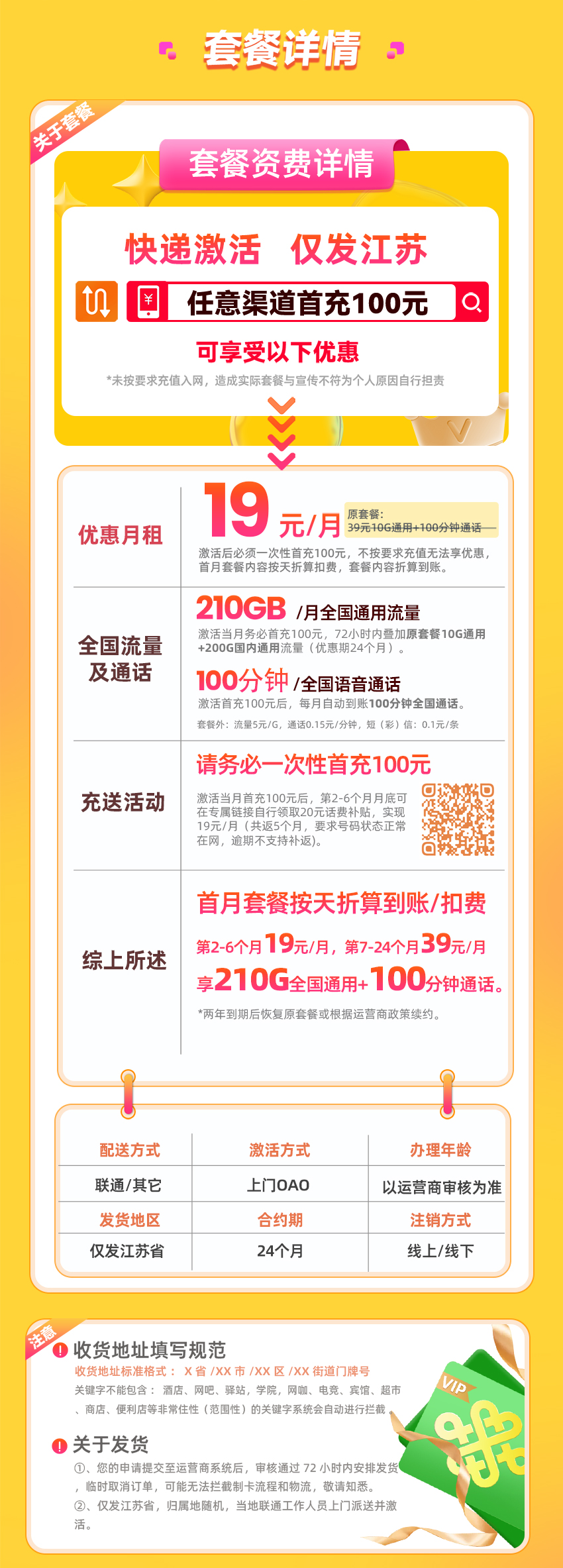 卡多多最新发布：联通涟王卡19元月享210G全国通用+100分钟通话  第2张